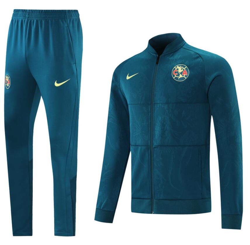 2021/22 Club America Green Tracksuits Training Jacket Kits With Pants